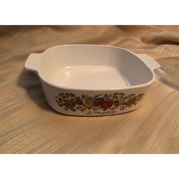 RARE VINTAGE Corning Ware L\'Echalote Spice Of Life Casserole/Lid